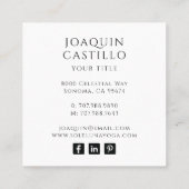 Carte De Visite Carré Holistic Celestial Gold Dark Blue Black Sun Moon (Dos)