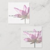 Carte De Visite Carré © holistique léger/rose de référence de santé de (Devant / Derrière)