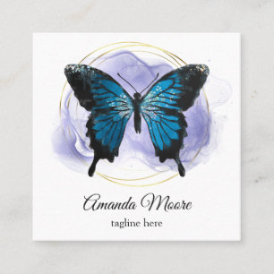 Carte De Visite Carré holographe holographe, massothérapeute de la vie d