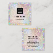 Carte De Visite Carré Holographe maquillage Parties scintillant unique L (Devant / Derrière)