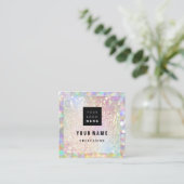 Carte De Visite Carré Holographe maquillage Parties scintillant unique L (Debout devant)