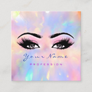 Carte De Visite Carré Holographe professionnel de maquillage Eyelash Pin