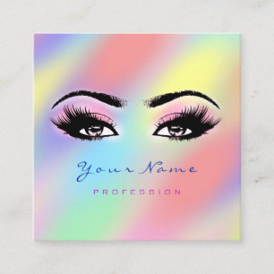 Carte De Visite Carré Holographe professionnel de maquillage UnicoRe