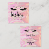 Carte De Visite Carré Holographes modernes et élégants, coups de fouet e (Devant / Derrière)