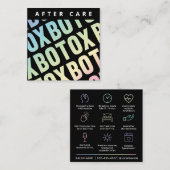 Carte De Visite Carré Holographie Botox Instruction de remplissage de lè (Devant / Derrière)