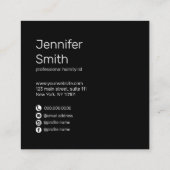 Carte De Visite Carré Holographie moderne élégante et colorée (Dos)