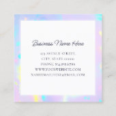 Carte De Visite Carré Holographie opale violet clair (Dos)