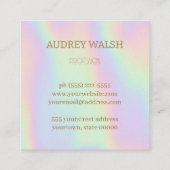 Carte De Visite Carré Holographique simple moderne code Quar (Dos)