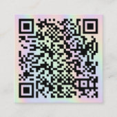 Carte De Visite Carré Holographique simple moderne code Quar (Devant)