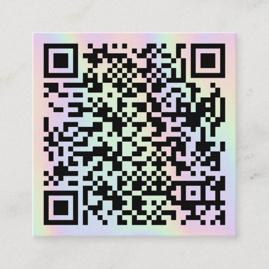 Carte De Visite Carré Holographique simple moderne code Quar (Devant)