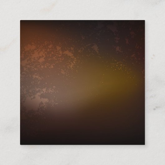 Carte De Visite Carré Horloge Steampunk avec des engrenages anciens (Dos)