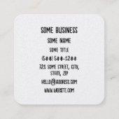 Carte De Visite Carré Hot water is the cure for everything (Dos)