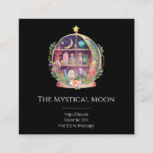 Carte De Visite Carré Huiles Magiques Essentielles Apothécaire Yoga Crys (Devant)