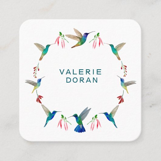 Carte De Visite Carré Hummingbird  Business Card (Devant)