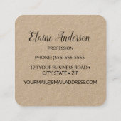 Carte de visite Carré Hummingbird Kraft (Dos)