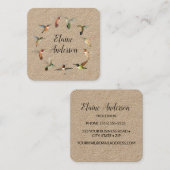 Carte de visite Carré Hummingbird Kraft (Devant / Derrière)