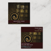 Carte De Visite Carré Hypnose Abstrait Art Professional (Devant / Derrière)