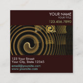 Carte De Visite Carré Hypnose Abstrait Art Professional (Dos)