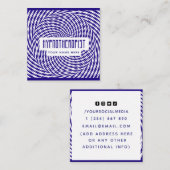 Carte De Visite Carré Hypnothérapeute Thérapie Hypnotiste Illusion optiq (Devant / Derrière)