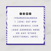 Carte De Visite Carré Hypnothérapeute Thérapie Hypnotiste Illusion optiq (Dos)