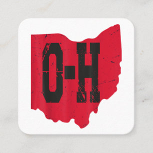 Carte De Visite Carré I Love My Ohio Home Script Ohio Buckeye State