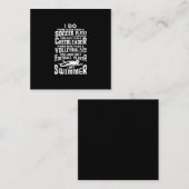 Carte De Visite Carré I Piscine Swimmer (Devant / Derrière)