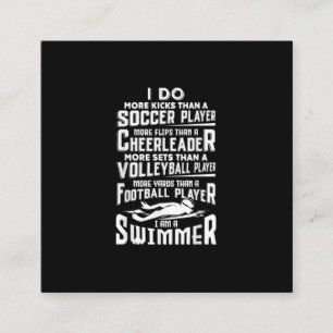 Carte De Visite Carré I Piscine Swimmer