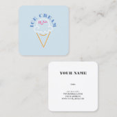 Carte De Visite Carré Ice cream business card (Devant / Derrière)