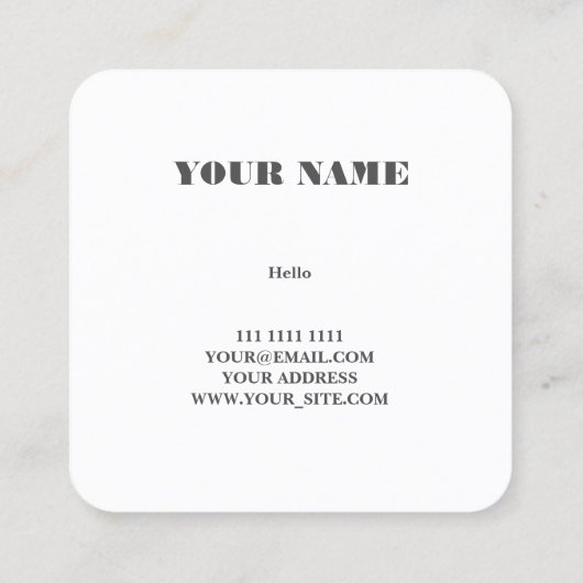 Carte De Visite Carré Ice cream business card (Dos)