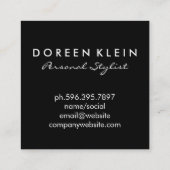 Carte De Visite Carré Icône Bambou (Dos)