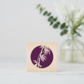 Carte De Visite Carré Icône Bambou (Debout devant)