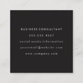 Carte De Visite Carré Icône Business Consultant (Dos)
