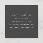 Carte De Visite Carré Icône de construction verte (Dos)