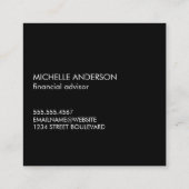 Carte De Visite Carré Icône de lion / Finance (Dos)