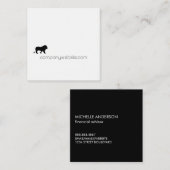 Carte De Visite Carré Icône de lion / Finance (Devant / Derrière)