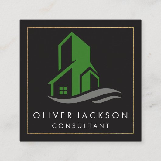 Carte De Visite Carré Icône Générer (Devant)