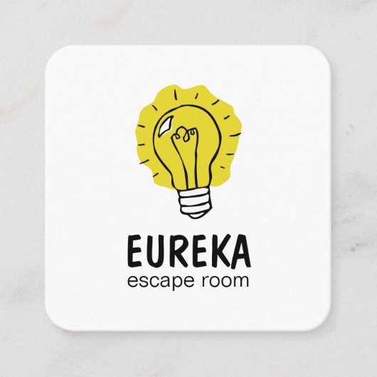 Carte De Visite Carré Idée d'ampoule (Devant)