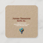 Carte De Visite Carré Idées terrestres (Dos)