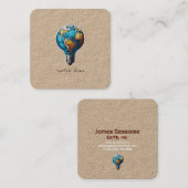 Carte De Visite Carré Idées terrestres (Devant / Derrière)