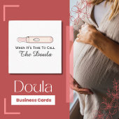 Carte De Visite Carré Il Est Temps D'Appeler Doula Grossesse