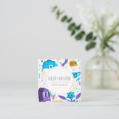 Carte De Visite Carré Illustrateur de graphiste Motif original (Debout devant)