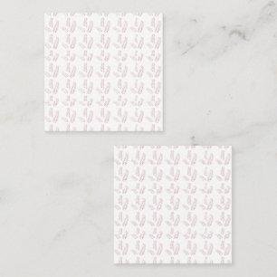 Carte De Visite Carré Illustration botanique vintage - Art floral élégan