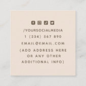 Carte De Visite Carré Illustration céleste fille soin de peau crème de b (Dos)