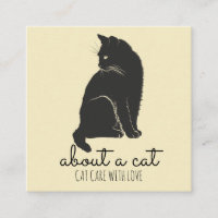 Illustration de chat noir Cat Care