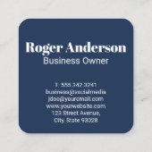 Carte De Visite Carré Illustration de l'assise du chiot | Entraîneur de (Dos)