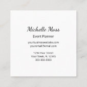 Carte De Visite Carré Illustration Tropical Palm Trees Gold Professionne (Dos)