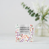 Carte De Visite Carré Illustrations de fleurs naturelles (Debout devant)