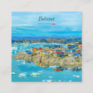 Carte De Visite Carré Ilulissat, Groenland - Ville des Icebergs