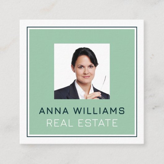 Carte De Visite Carré Image de profil d'image professionnelle (Devant)