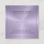 Carte De Visite Carré Image d'une bordure métallique violette (Dos)